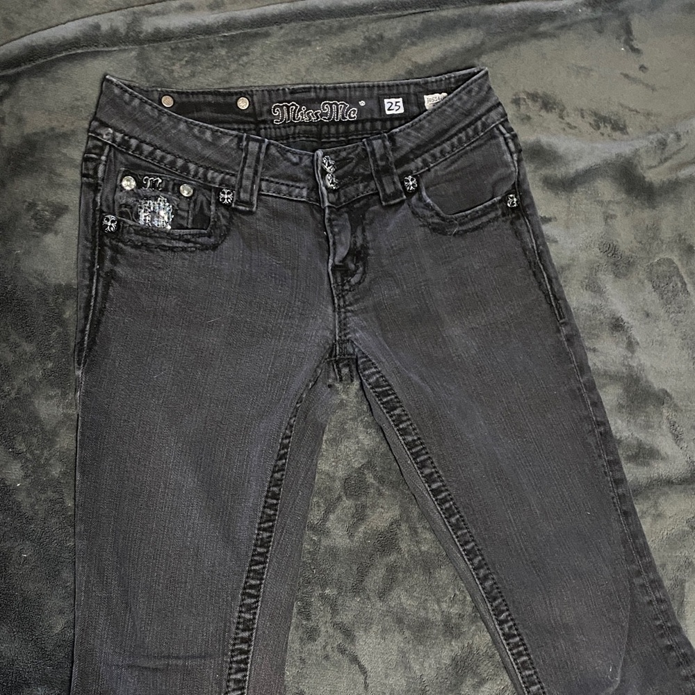 Miss Me Women's (Faded) Black Boot Cut Jeans